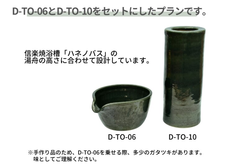 陶里 信楽焼 吐水口 TO-06+TO-10 セットにしてお届け