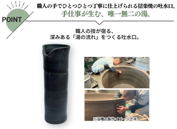 陶里 信楽焼 吐水口 TO-11 特長