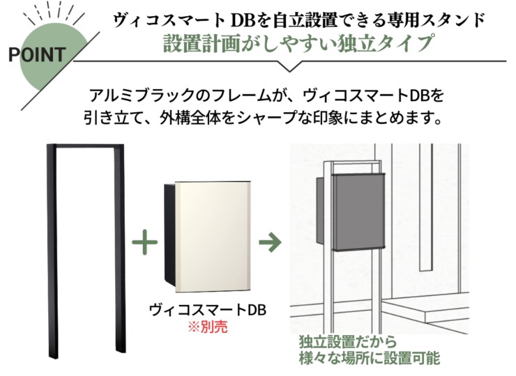 ユニソン ヴィコ DB スタンド TZ H1250 埋込タイプ 特長