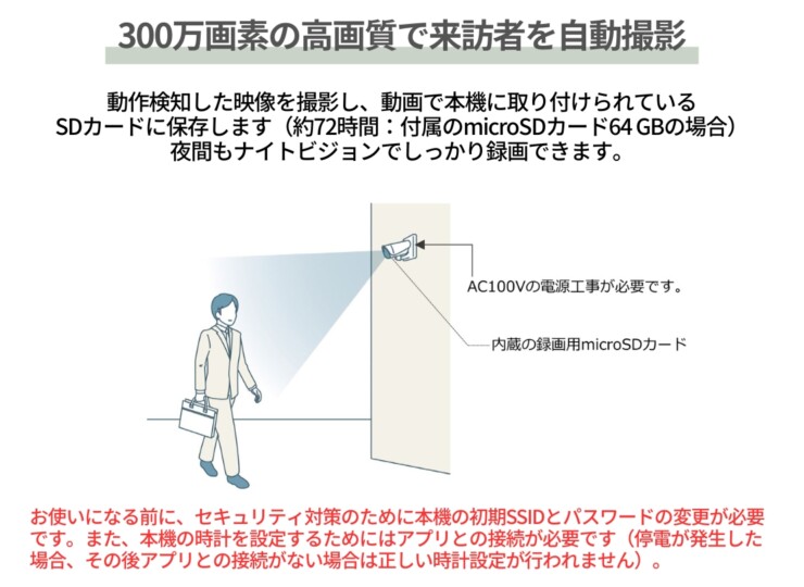 パナソニック おうちレコーダー VL-CA10X 300万画素の高画質