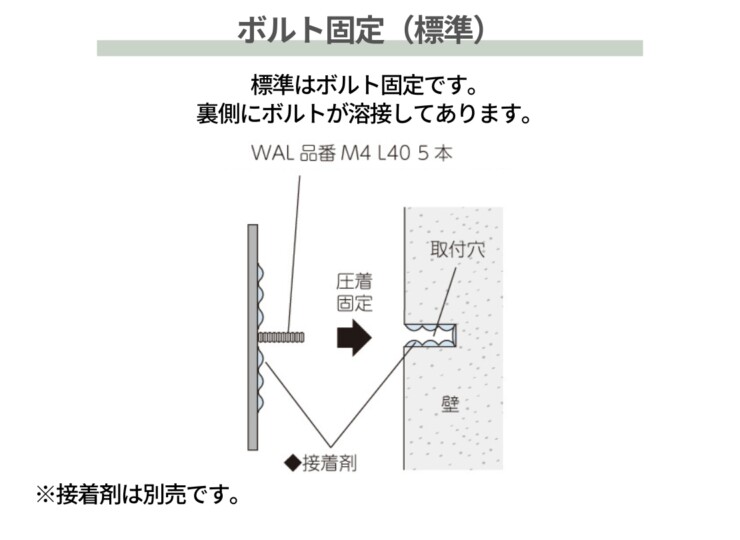 美濃クラフト ウォールアート表札 スマートカバーサイン WAL-25 取付ガイド ボルト固定