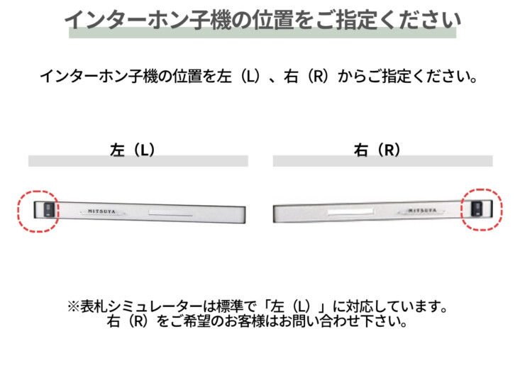 美濃クラフト ウォールアート表札 埋込ボックスサイン WAL-43 インターホン子機の取付位置をご確認下さい