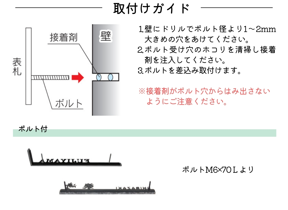 福彫 取り付け方法Dタイプ2