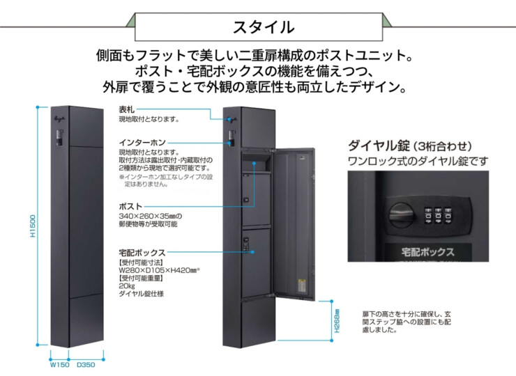 YKKAP 機能ポール オルフェス ポストユニット WMB-1 スタイル