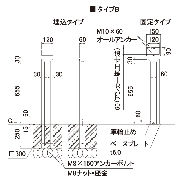 オンリーワンクラブ サイクルスタンド タイプB サイズ