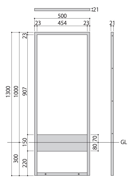 福彫】館銘板・商業サイン 自立式サイン エクセラ（アンティークグレー）＆ステンレス XZ-302 郵便ポスト・宅配ボックスの激安販売 エクストリム