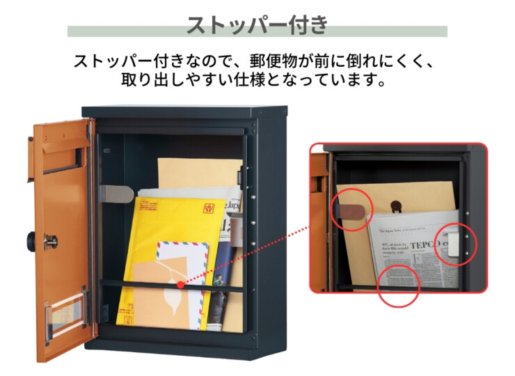 ユニソン 壁付けポスト アンテ ストッパー付き
