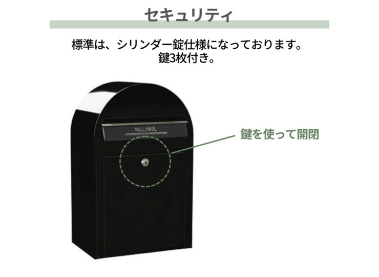 セキスイデザインワークス デザインポスト ボビUSA セキュリティ