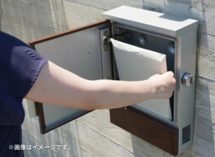 ユニソン 壁付けポスト クルムⅡ ダイヤル錠 使用イメージ