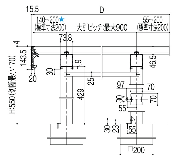 デッキDC 断面