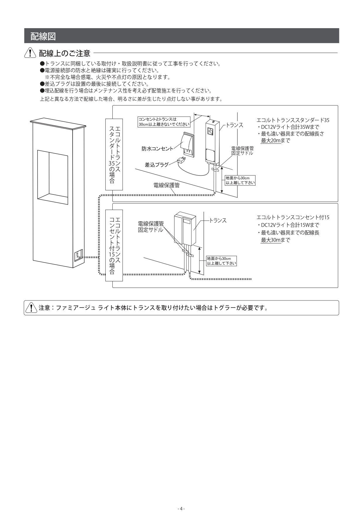 ファミアージュライトヴィコDBタイプ 取説4