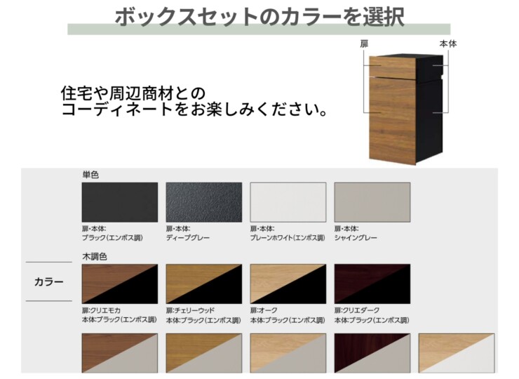 LIXIL 機能門柱FF 宅配ポスト前出し・後出し選択対応セット ボックスセットのカラーを選択