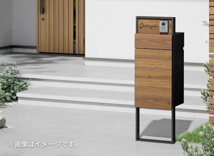LIXIL 機能門柱FF 宅配ポスト前出し・後出し選択対応セット 使用イメージ