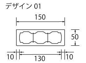 東洋工業 フレブウッドポール デザイン01 断面図