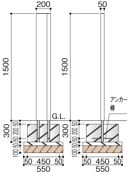 東洋工業 フレブウッドポール デザイン02