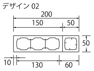 東洋工業 フレブウッドポール デザイン02 断面図