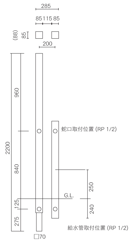 ファンクションシャワー サイズ