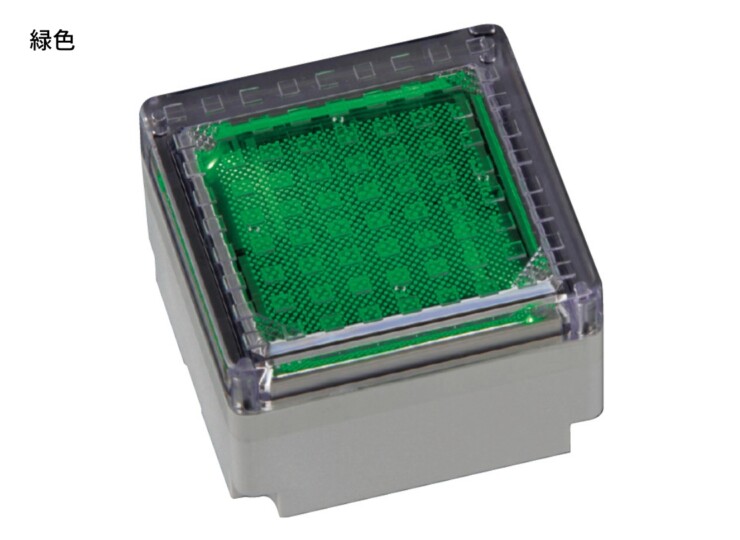 ヘリオスグランドライトLEDブロック100角 緑色