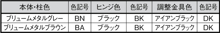 LIXIL 開き門扉AA MM1型（メタル調）カラーについて