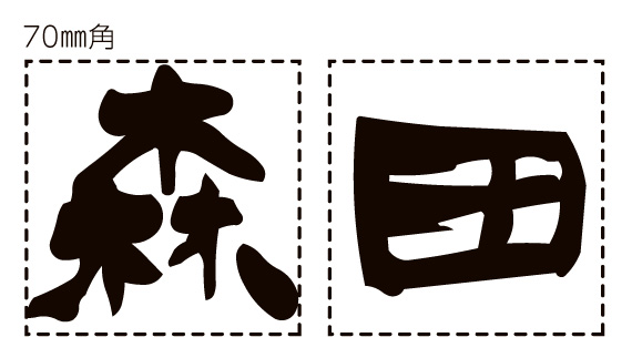 美濃クラフト 鋳物文字 漢字タイプ バランスとサイズについて