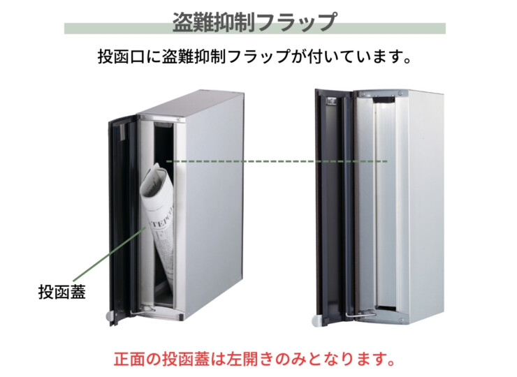 ユニソン 埋め込みポスト リーダ ムント 後出し 盗難抑制フラップ
