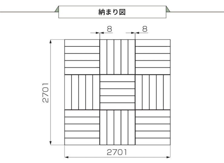 LIXIL DIY対応ウッドデッキ Module Garden（モジュールガーデン）セットPLAN12 納まり図