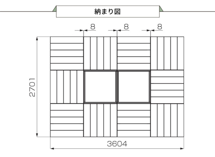 LIXIL DIY対応ウッドデッキ Module Garden（モジュールガーデン）セットPLAN14 納まり図