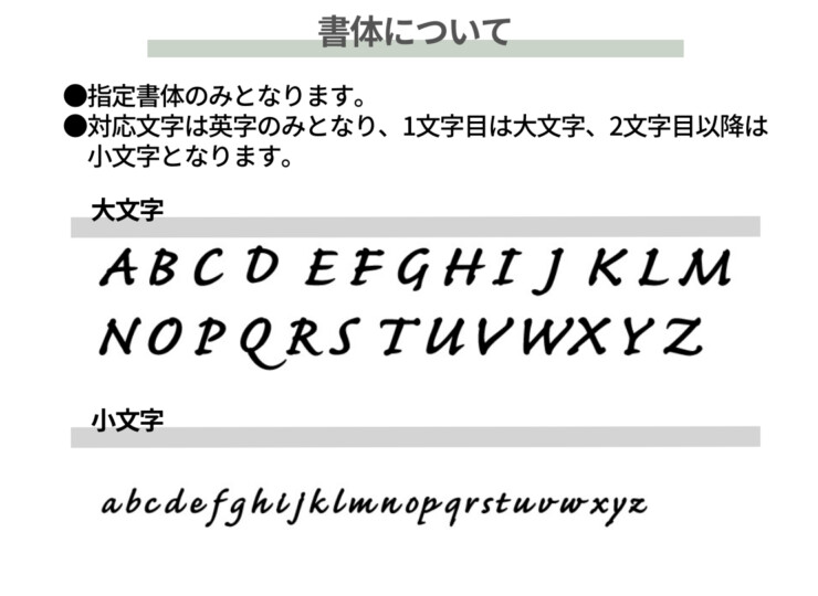 ユニソン デコサイン オブリ レイアウトＡ 書体について