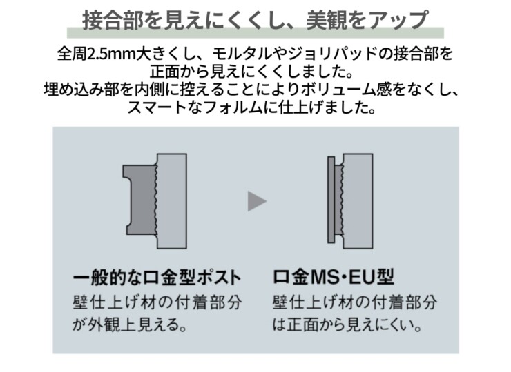 パナソニック サインポスト 口金MS型 接合部を見えにくくし、美観をアップ