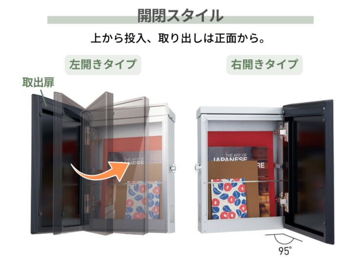 ユニソン 郵便ポスト プラスト 開閉スタイル