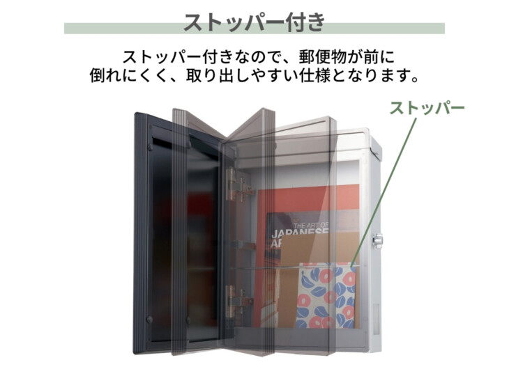 ユニソン 郵便ポスト プラスト ストッパー付き