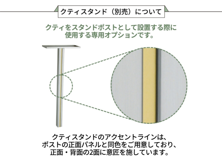 ユニソン 埋込みポスト クティ 2B クティスタンドについて