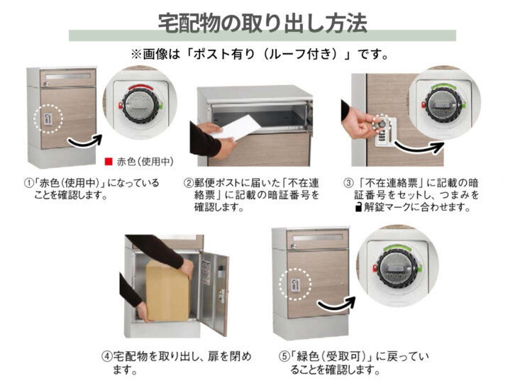 ユニソン リピットDB 宅配物の取り出し方法