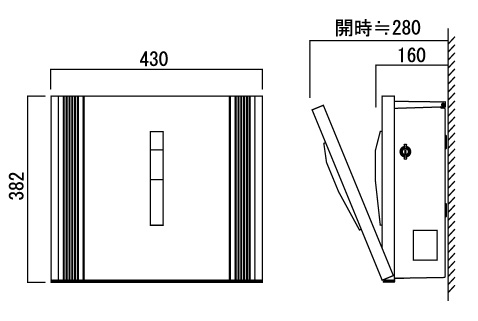 オンリーワンクラブ 壁掛けポスト ソニック サイズ