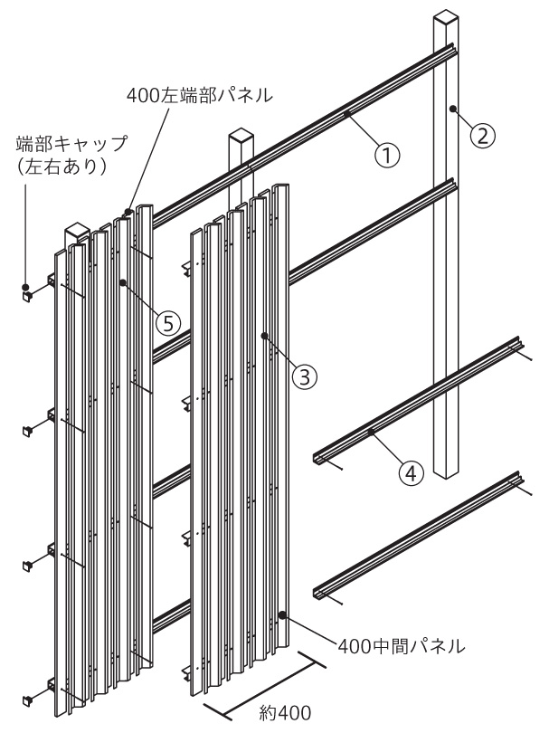 F＆F タテイタスタイルルーバータイプ V80+45サイズ 施工に際して