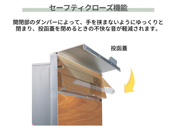 ユニソン 埋込みポスト ヴィコBI セーフティークローズ機能