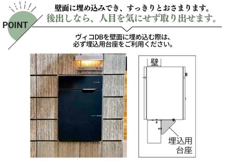 ユニソン ヴィコDB埋込用台座 特徴