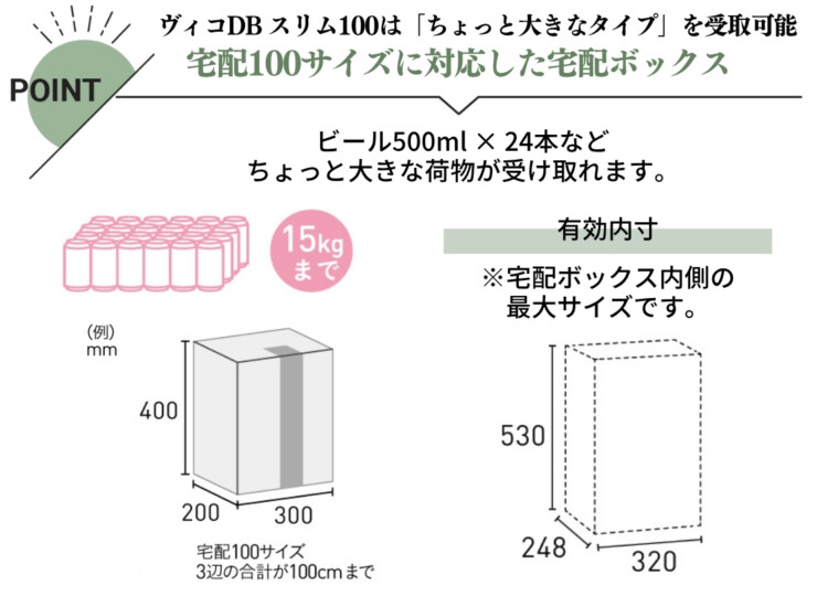 ユニソン ヴィコDBスリム100ポスト無し 特徴