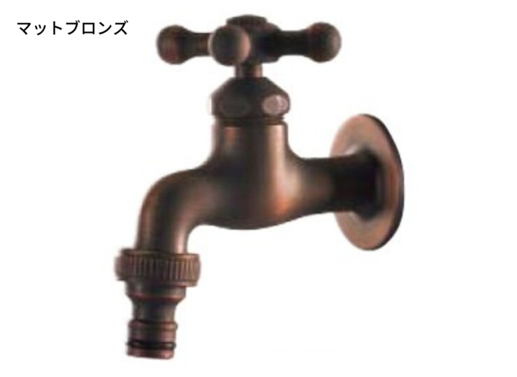 東洋工業 ウォータービュー タップシリーズ 横タップ（アダプター付）マットブロンズ
