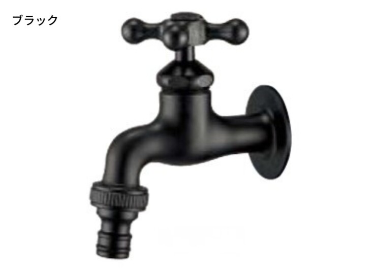 東洋工業 ウォータービュー タップシリーズ 横タップ（アダプター付）ブラック