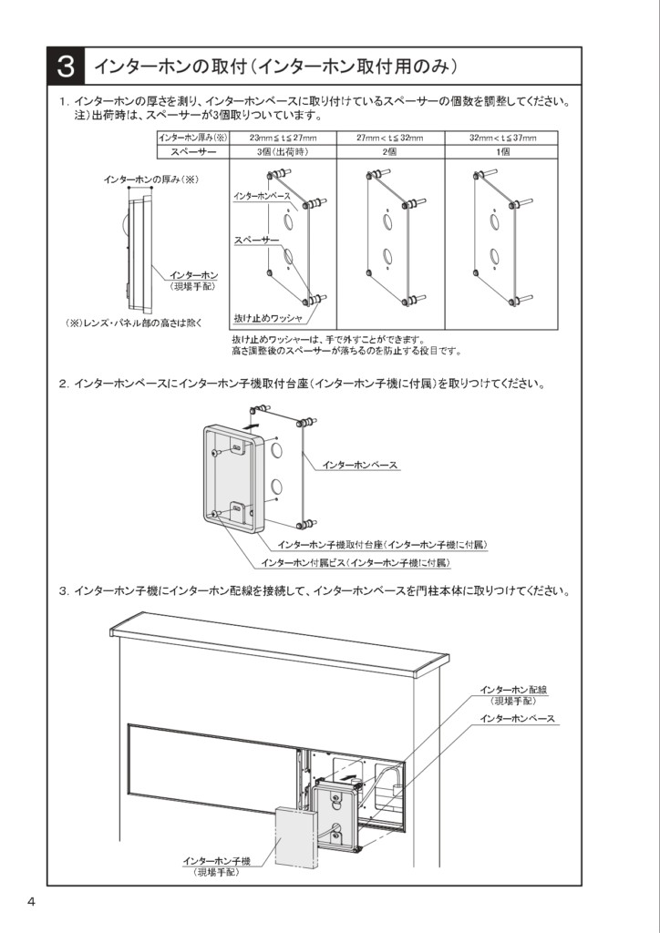 アートウォール門柱S1型・W型 施工説明書_page-0004