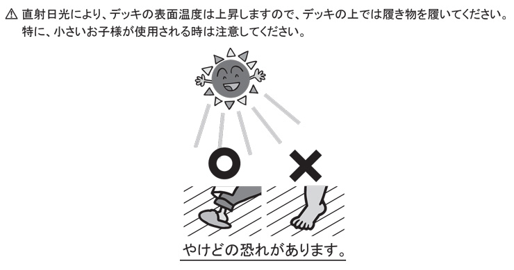 ウッドデッキ取り扱い説明書