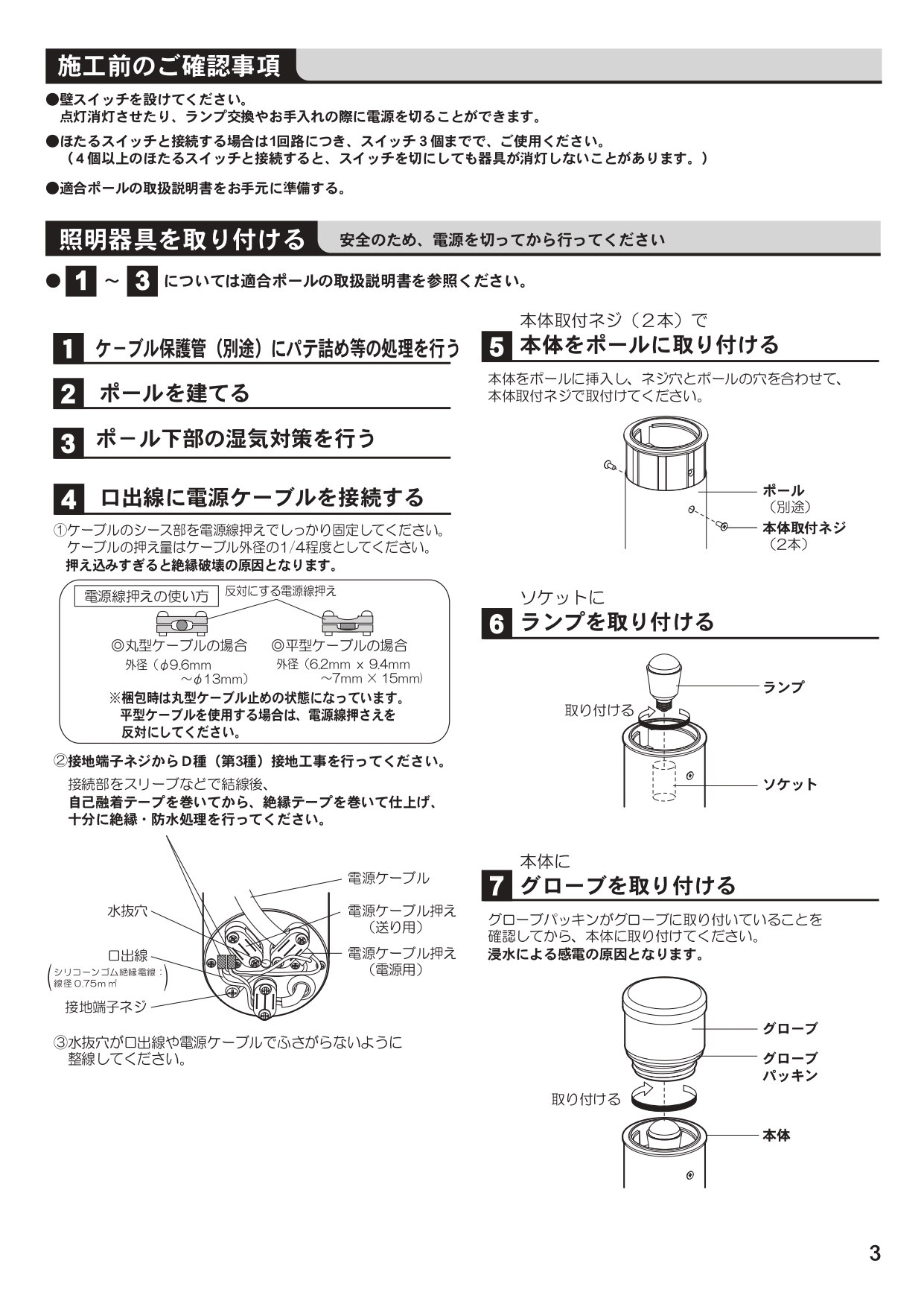 エクステリアライト GLP2型 施工説明書_page-0003