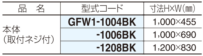 ガーデンフローラ面格子1型 型式コード