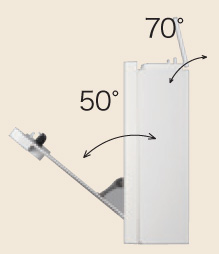クオール壁付タイプ大型郵便物対応 開閉角度