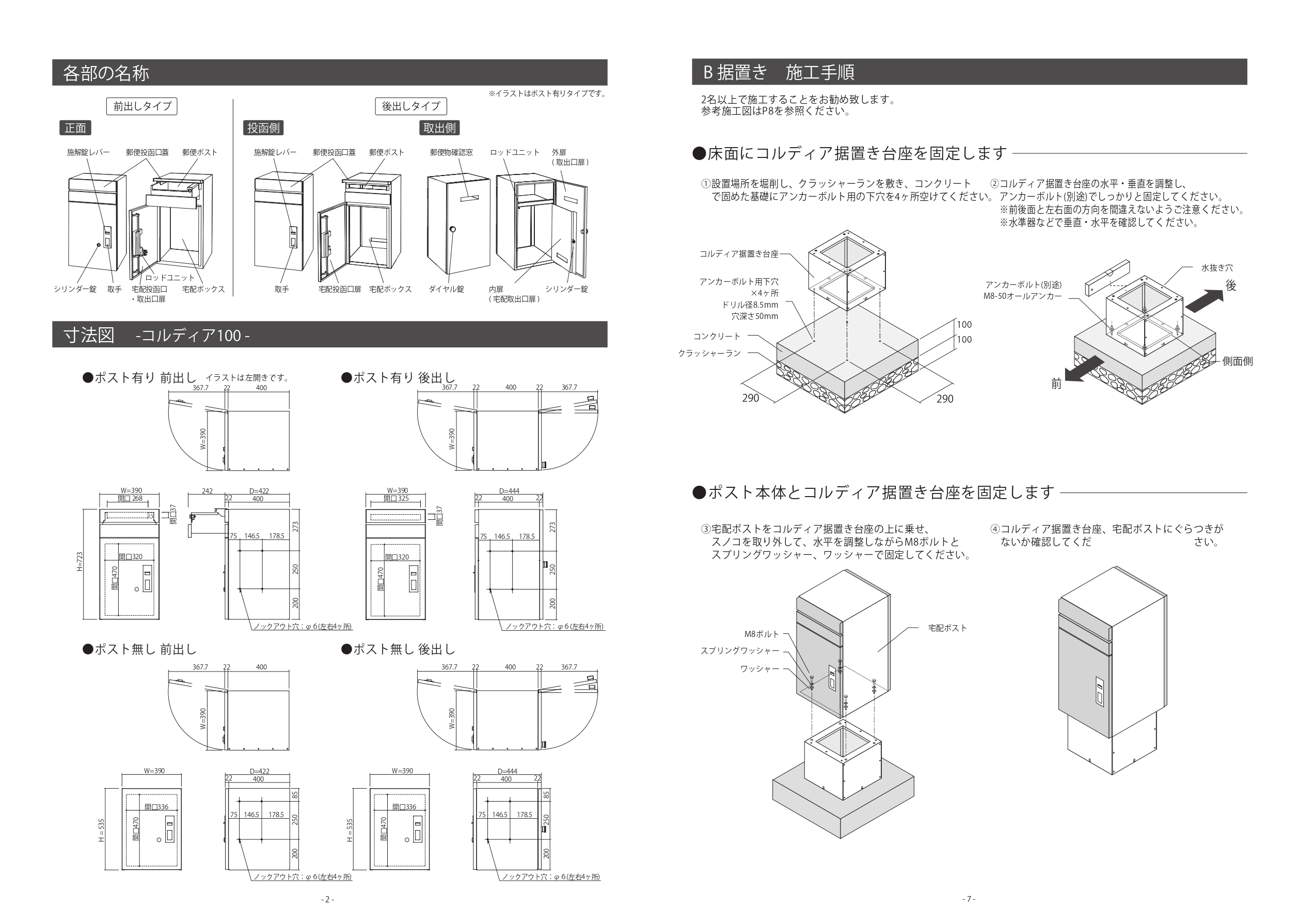 コルディア100ポスト有り後出し_取扱説明書_page-0002