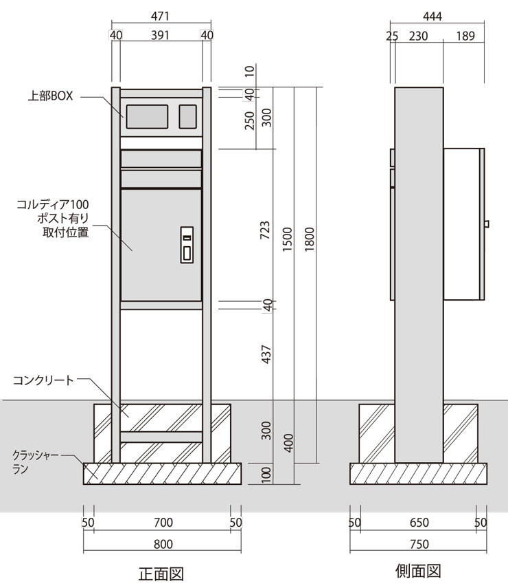 コルディアラックILS100 サイズ