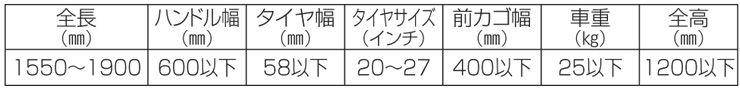 サイクルラックS7型 対応自転車仕様