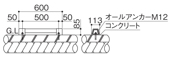 サインストッパーMY2型 据付図