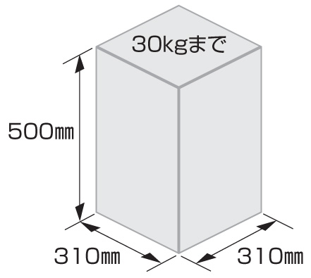 ソネット門柱1型 受取可能サイズ